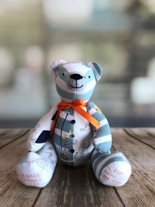 baby clothes keepsake bear