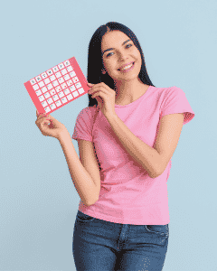 menstrual cycle calendar protected from fertility