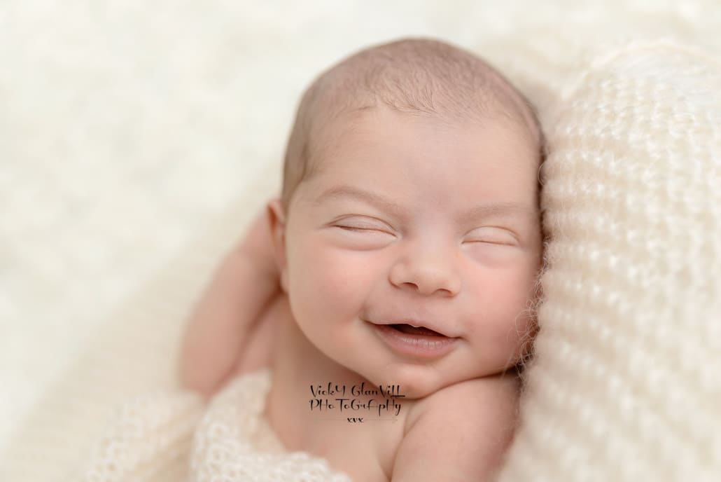 happy newborn photography