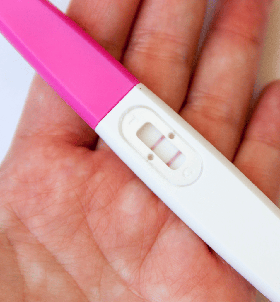 positive test result on a home pregnancy test
